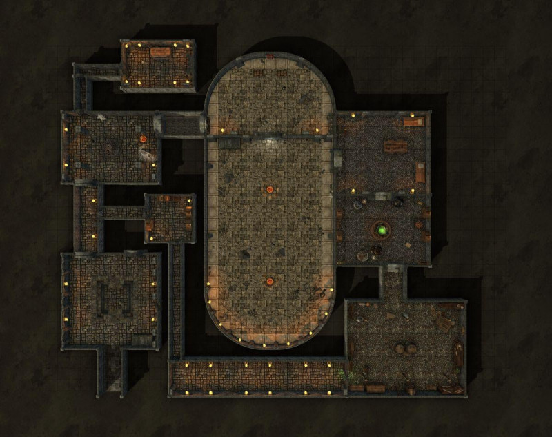 The Undead Alchemist Lair — [Low & Bright lights variants, 30x30]