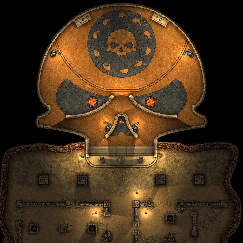 Skull Temple 25x25