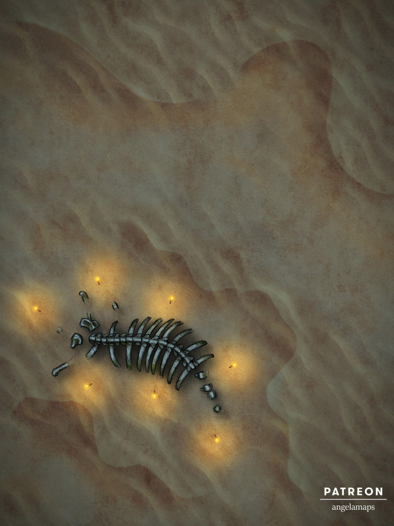 Desert [battlemap] from Angela Maps - 12 versions! [animated] [art]