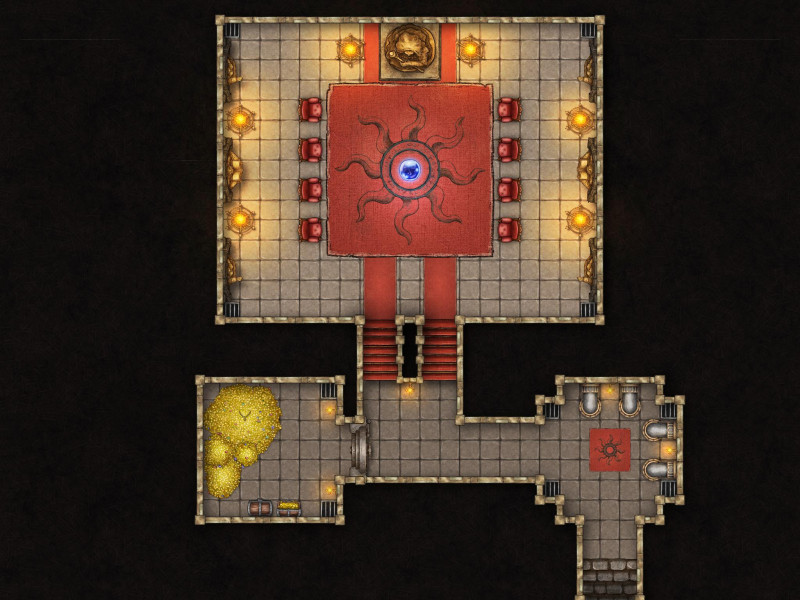 [OC] The Chamber of the Gilded Seal - Boss Room [28x32]