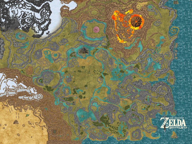 RPG Style Map for Legend of Zelda: Breath of the Wild