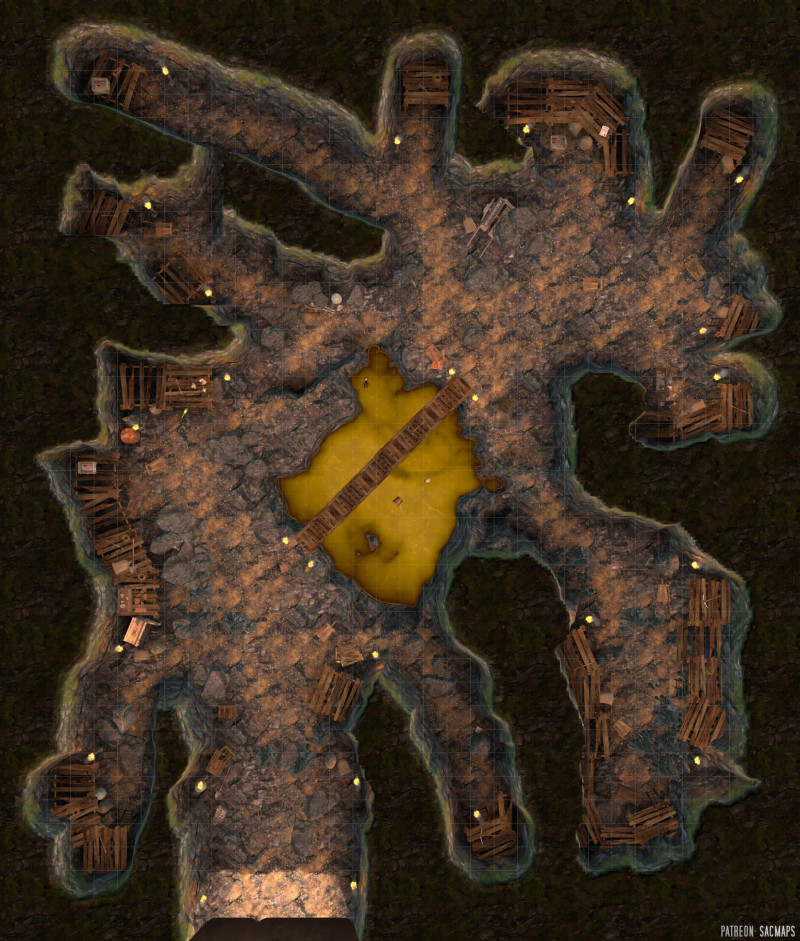 CONDEMNED MINE (34x40) - Free light & dark maps, plus over 1,200 more free maps!