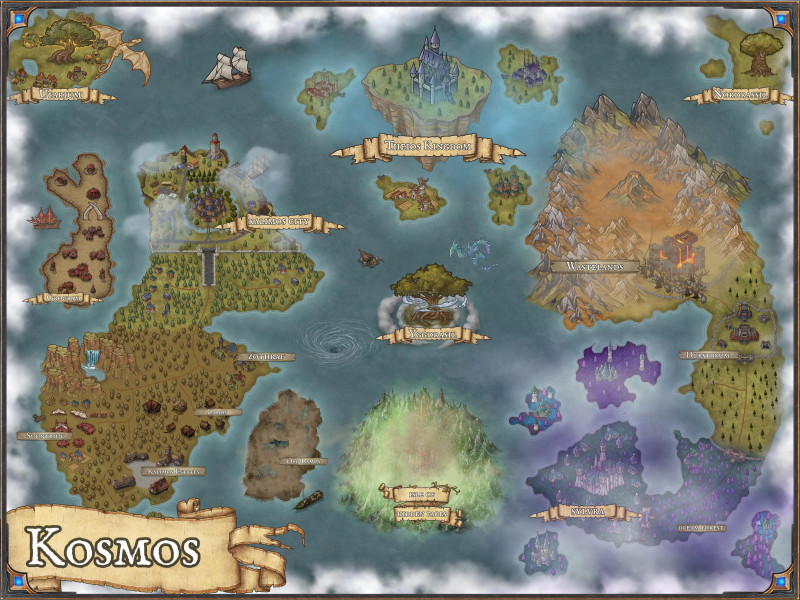 First time ever creating a map, this one is a world map for my max level homebrew group!