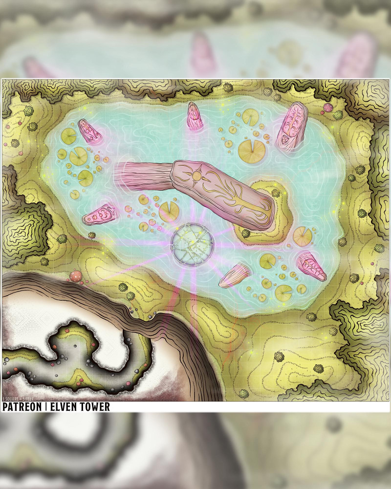 Glade of Dryads - Encounter Map - The perfect location to find faries, pixies, centaurs, you name it.