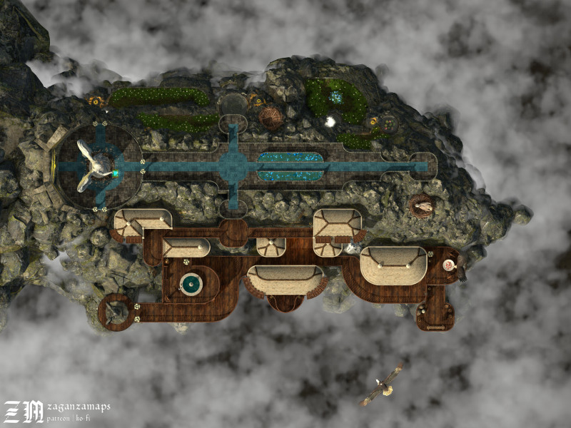 Avariel Temple [60x45] - multilevel, links to 150DPI maps in description