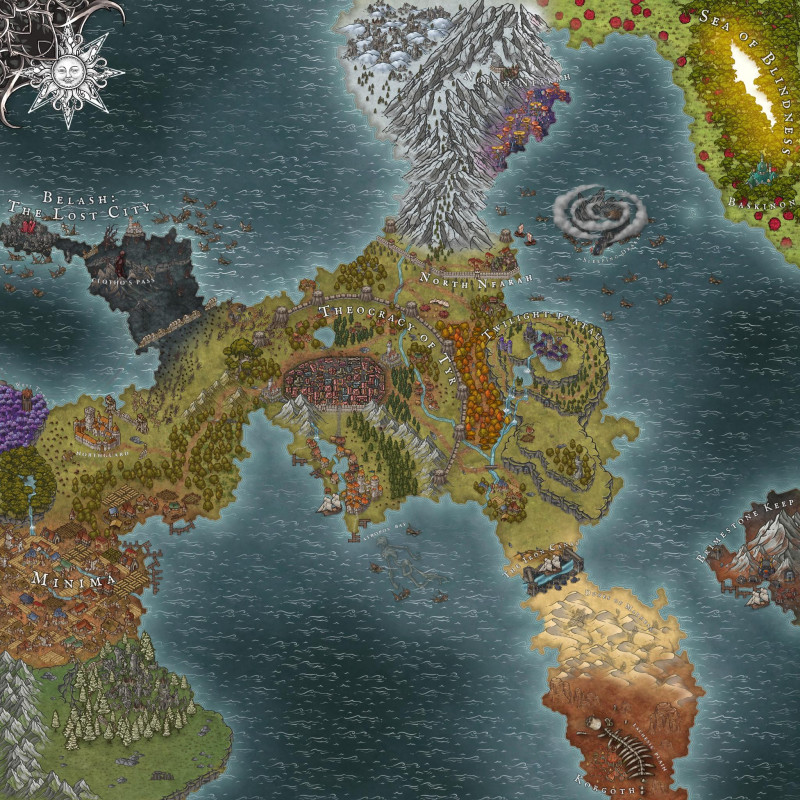Feedback. Homebrew DND campaign map - Land of the Red King.