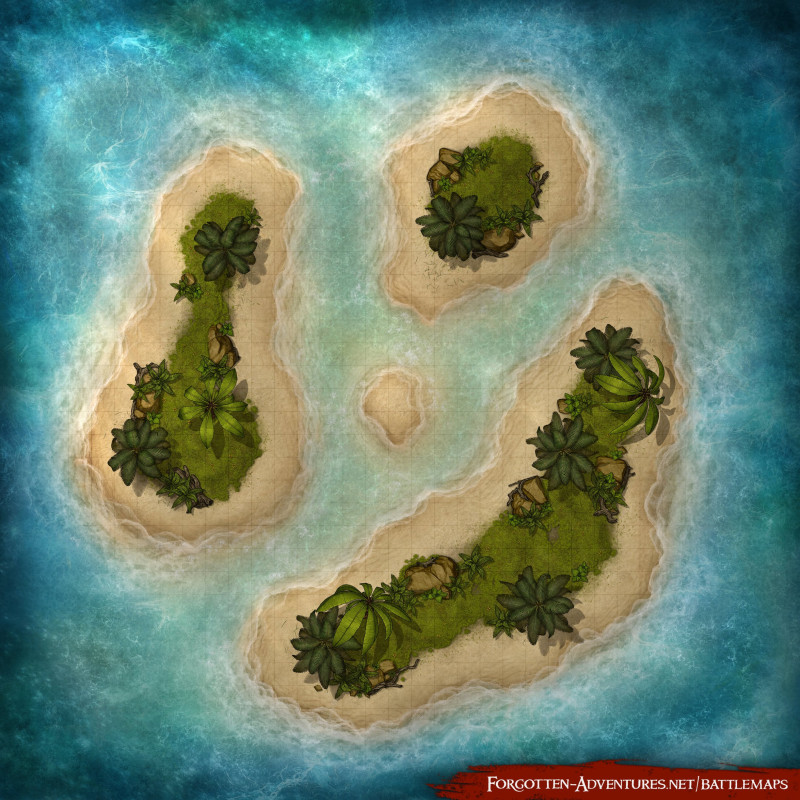 [OC] Desert Island Encounters 35x35 by Forgotten Adventures