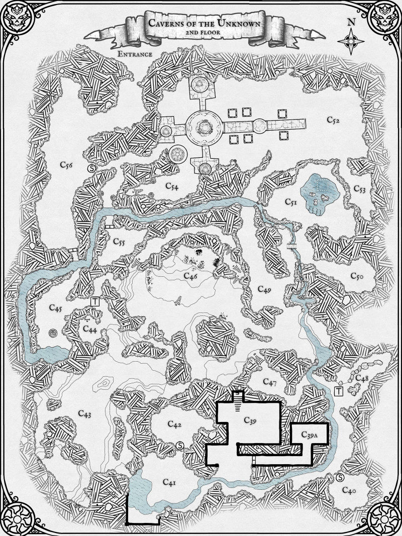 Caverns of the Unknown - Floor 2 Map from Threats to the Borderlands