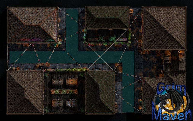 "Canal Way"(27x17) stalk the back alleys of a venician style city in canal way!