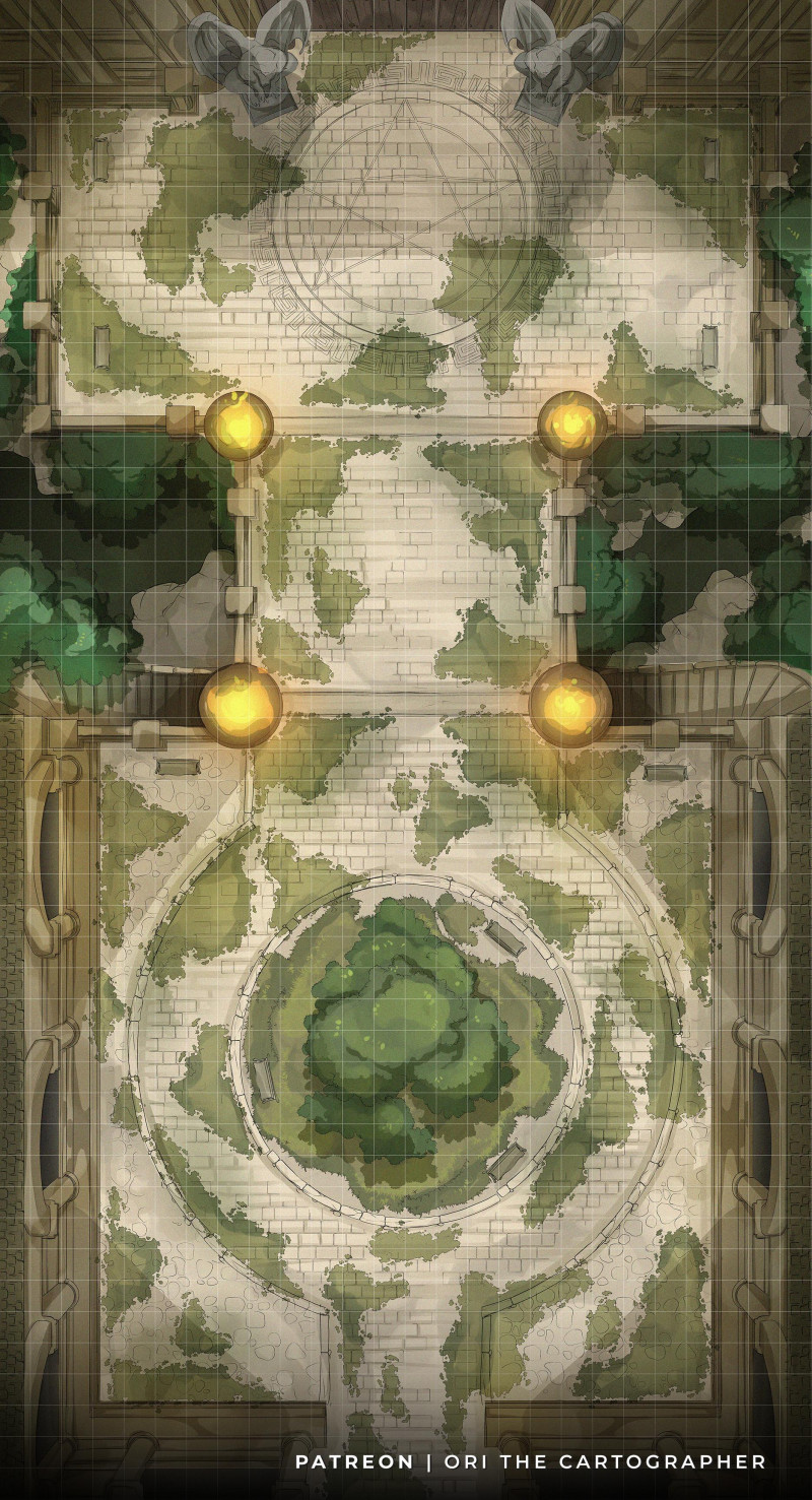 Collegium of Mystic Arts: Courtyard [26x48][NoAI] | Ori the Carto
