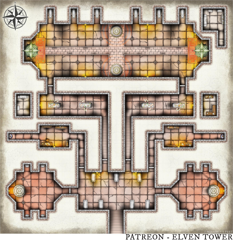 Zones of Convergence - Dungeon Map --- The heroes must come here to restore the balance between planes of existence.