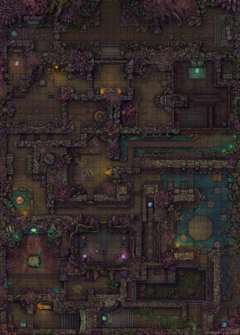 The Pilgrimage of Silvanus [36x50] — Free Map, Foundry-ready