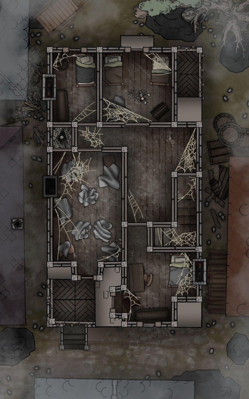 Death House [Curse of Strahd] — Free Battlemap [10x16]