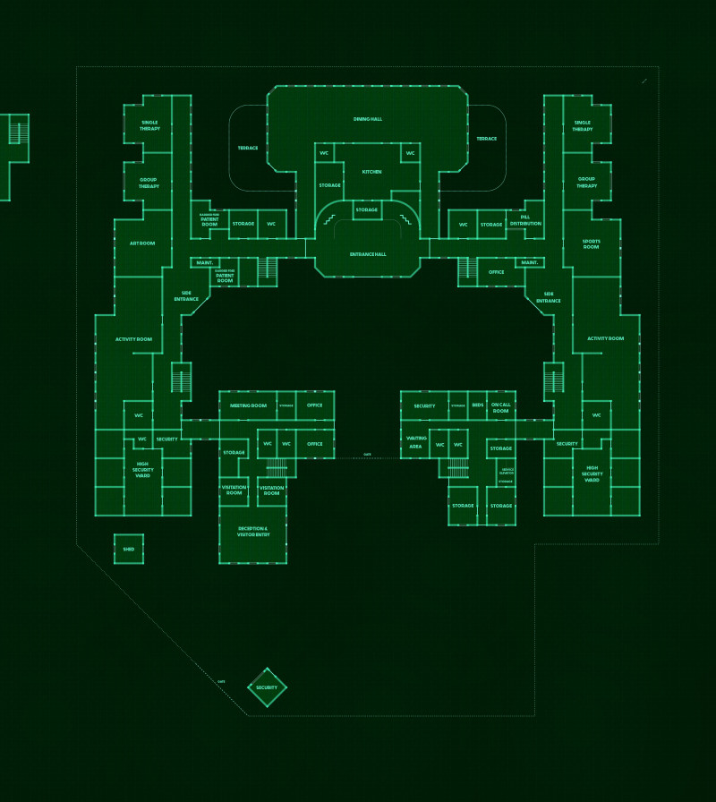 They do their experiments only at night, but you better not roam the Asylum halls when they do... a day at the Asylum - modern / active experiment variant [75x86]