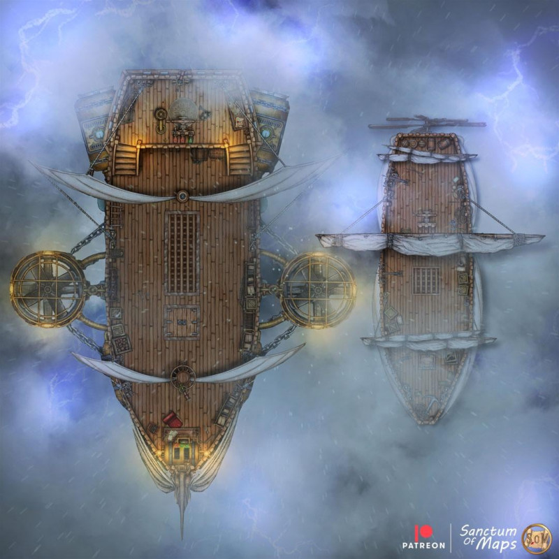 Airships in the Storm - 25x25