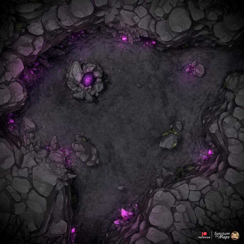 Crystal Dragon Cave - Dark - 24x24