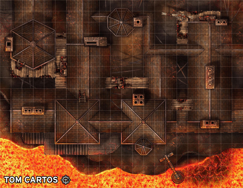 Scorched Rooftops [22x17]