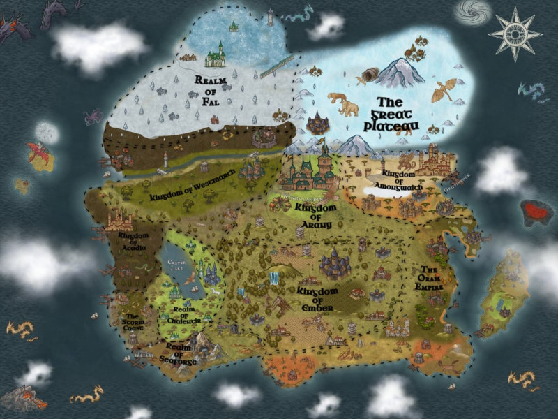 1st picture was very rough draft, 2nd is the newer midway version with border names and third is the newest 4k version. I need ideas for either a version 3 and redo, or how to finish my 2nd version.