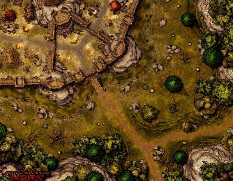 The Outer Gate of the Orc Realm 45x35 battle map