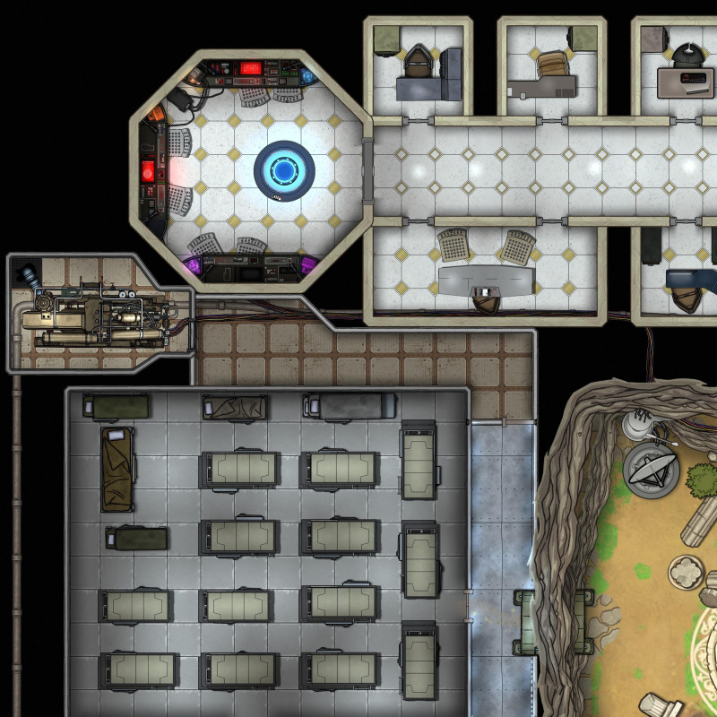 Secret Rebel Base (50x52)