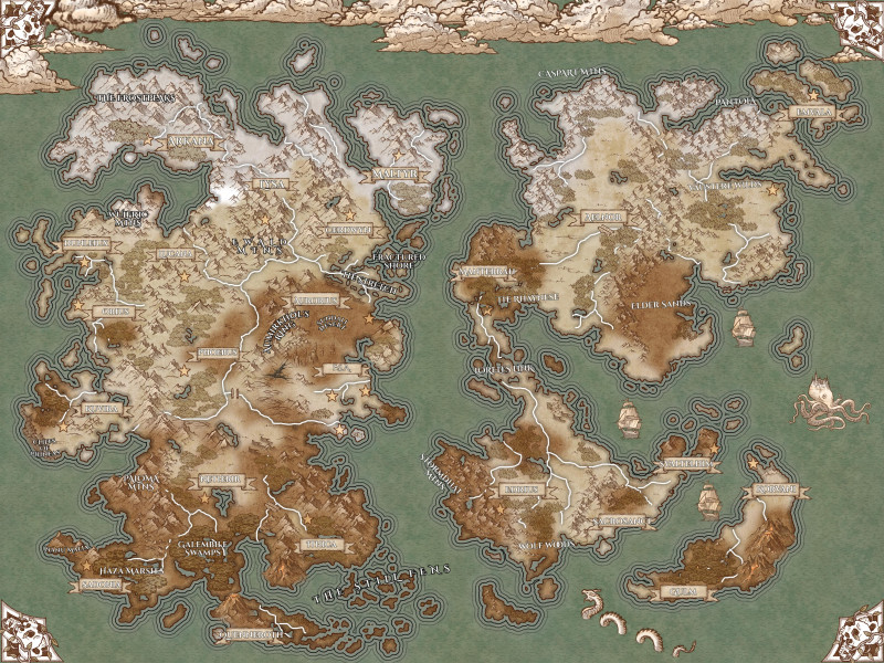 World map for my fantasy world of Talim!