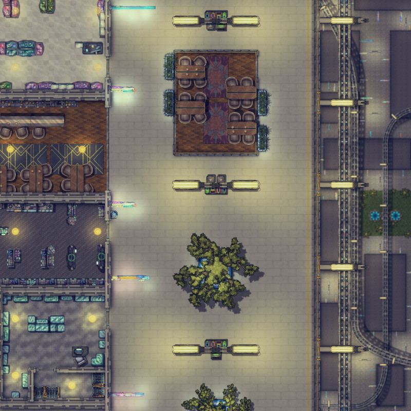 Scifi City Stores + Council Auditorium (2 versions per map: Regular and Fallen Versions, some EA Assets)
