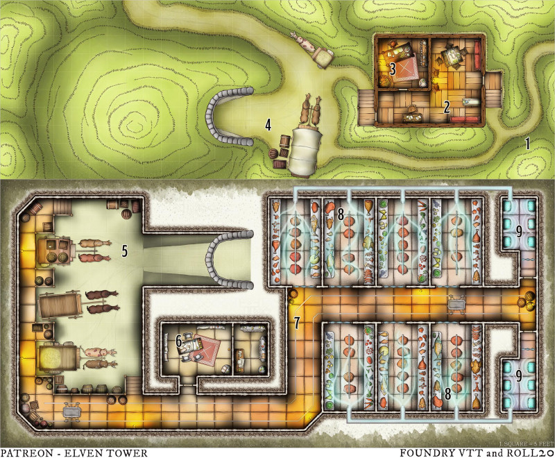 The Frozen Warehouse --- Because we can still store meats and food for a long time with a bit of magic.