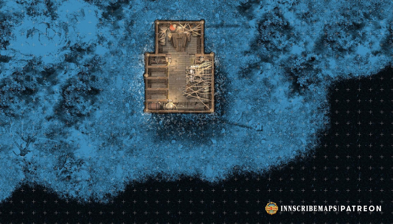 [Battlemap][Vehicle] A Ferry boat AND an Inn!? How can that be?! I present: The Steamy Froth & Ferry [46x26]