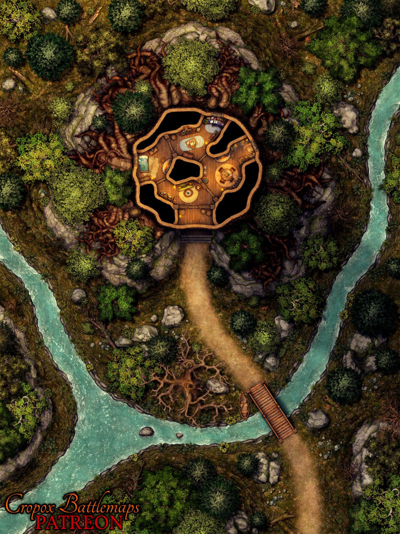The Heartwood Haven 30x40 battle map