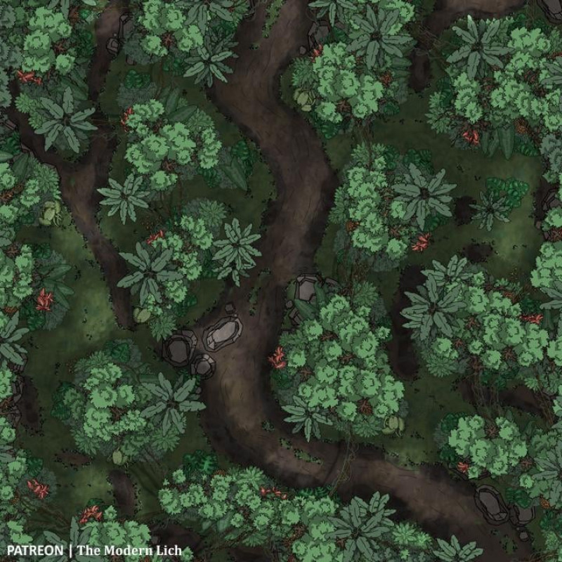Jungle - Path [30x30][Battlemap][OC]