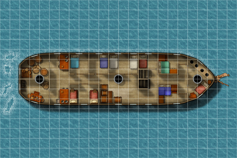 Passenger Sailing Ship [24 x 8] – Free Battlemap