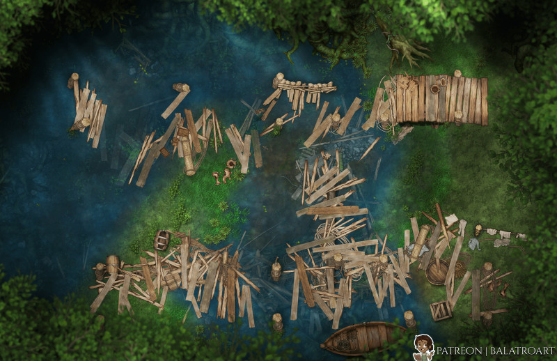 Collapsing Dock! You know if everything was up to code we would NEED a Phased battlemap.
