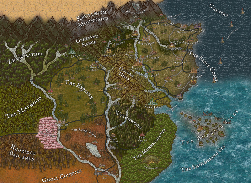 Updated my map again for upcoming Pathfinder campaign!