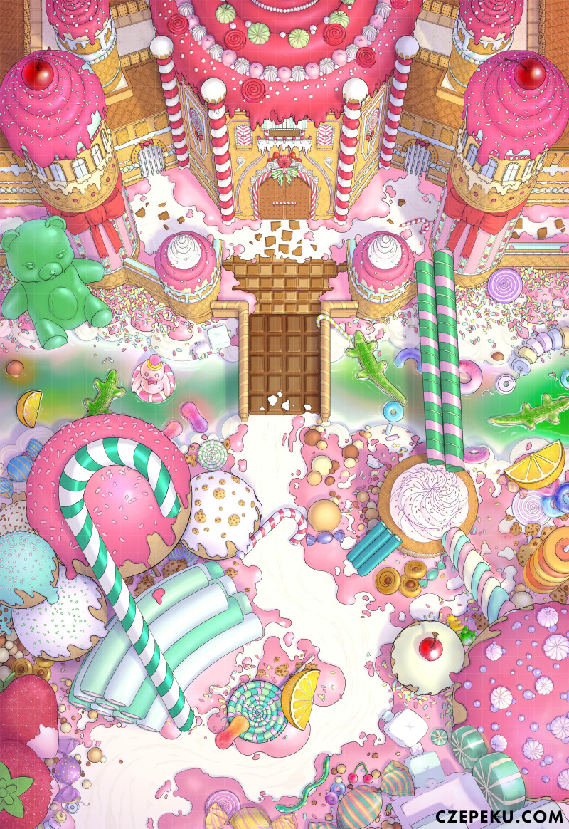 Candy Castle - A Czepeku Battlemap! [33x48]