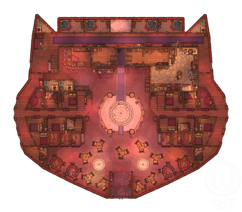 The Jeweled fox brothel! - A map for sus nights