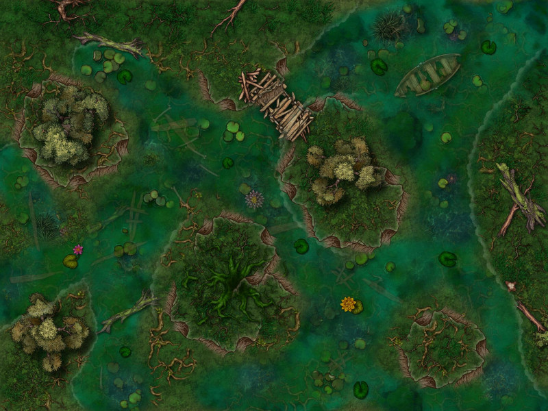 D&D Little swamp map 2k