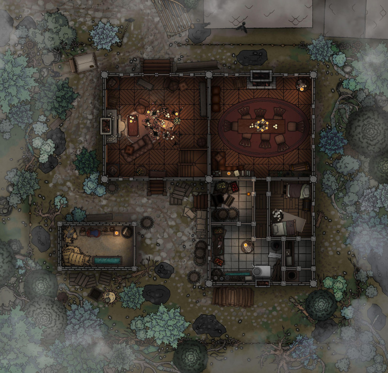 Burgomaster's Mansion [Curse of Strahd] — Free Battlemap [26x25]