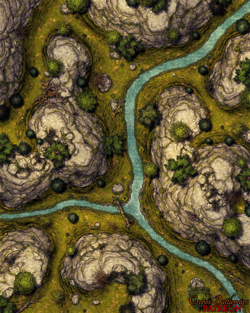 Highland Creek 40x50 battle map