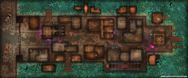 16 Cyberpunk Battlemaps