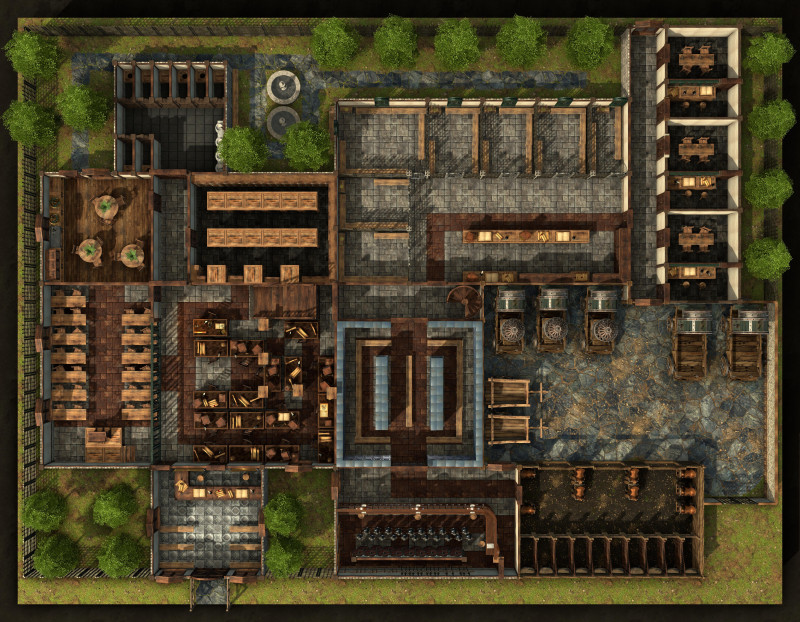 Big City Police Station Map: What did your party do to get dragged all the way to the regional headquarters?!