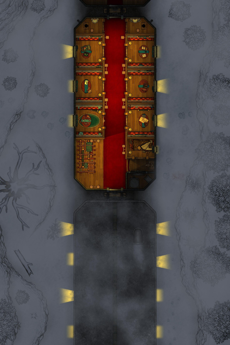 The Blackthorn Express - Orient Express style map - 128ppi
