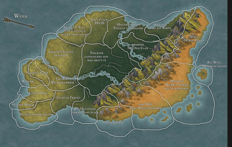 Just a continent map