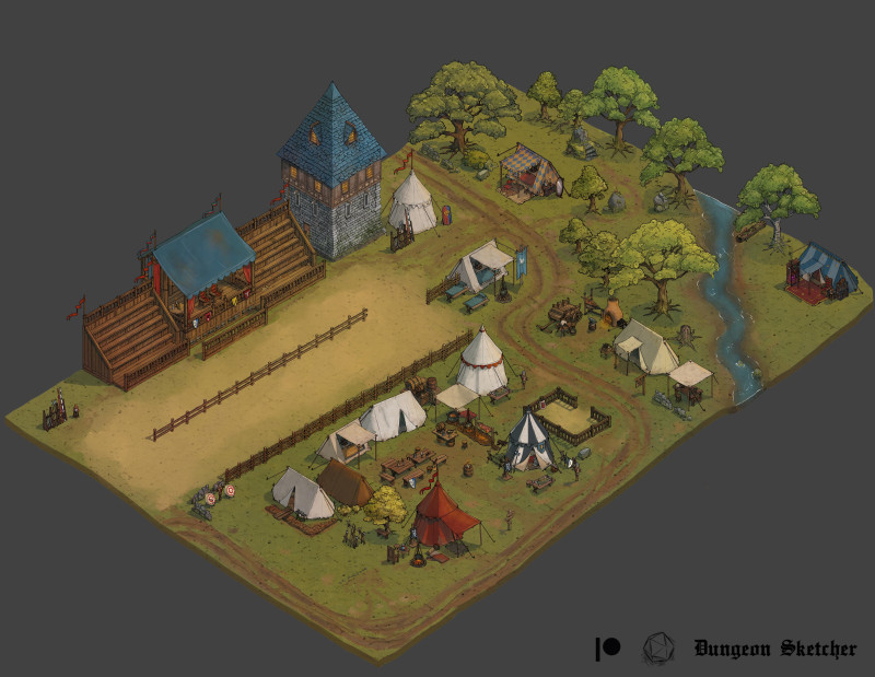 Isometric battlemap bundle for VTT