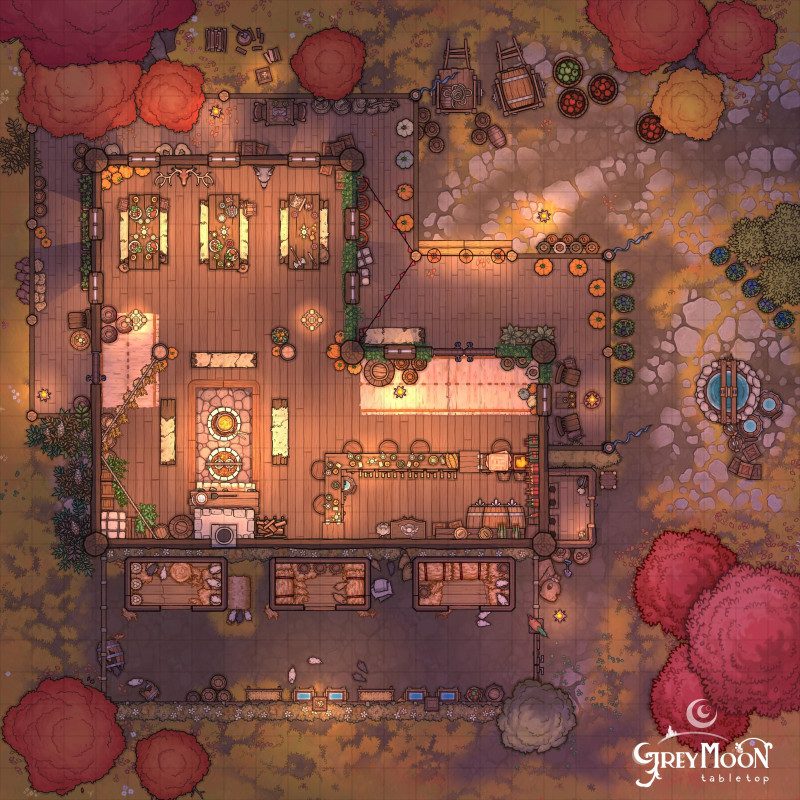 Harvest Village Tavern (Day + Night) [25x25]