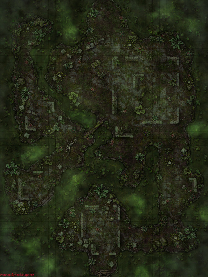 Sunken Plaza [30x40] [Battle Map] [OC] [Art]