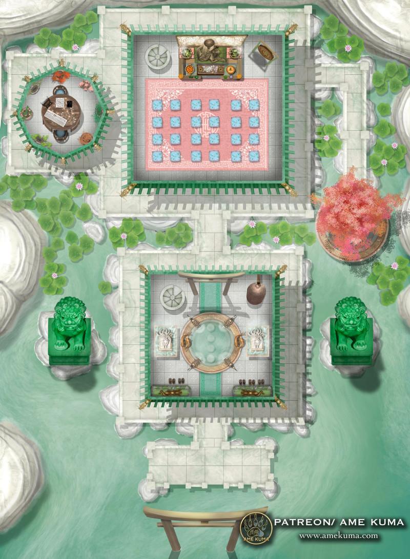 Jade Temple [44 x 60][OC][Hand  Drawn]