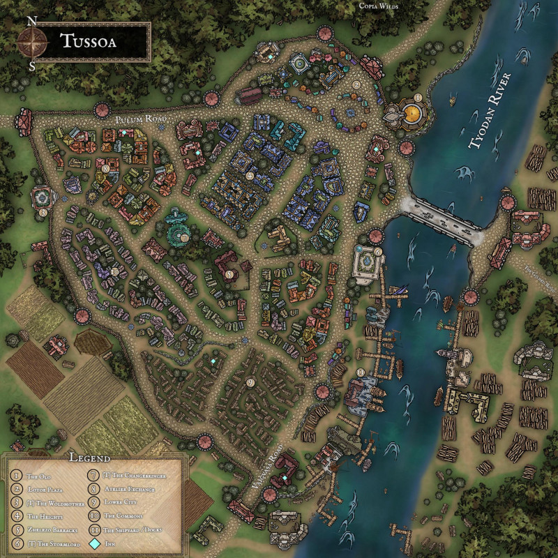 Tussoa Map; Wildemount, Exandria