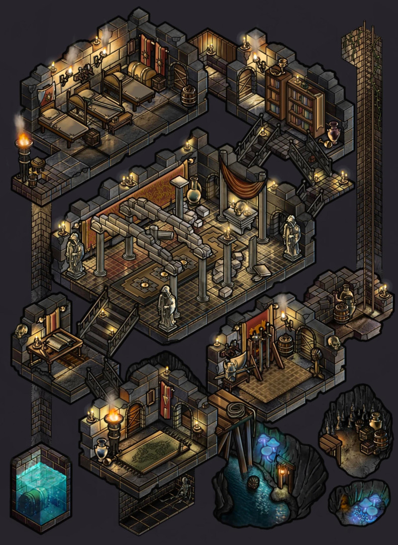 Isometric mini dungeon