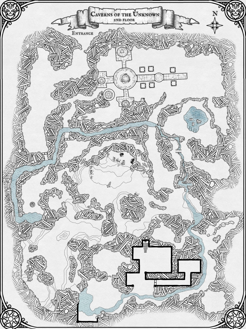 Caverns of the Unknown - Floor 2 Map from Threats to the Borderlands