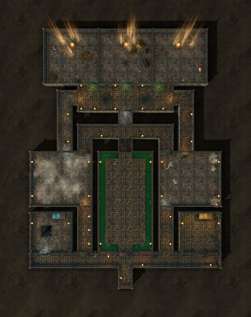 The Wizard's Gauntlet: a trap-filled dungeon [Low & Bright lights, grid & gridless]
